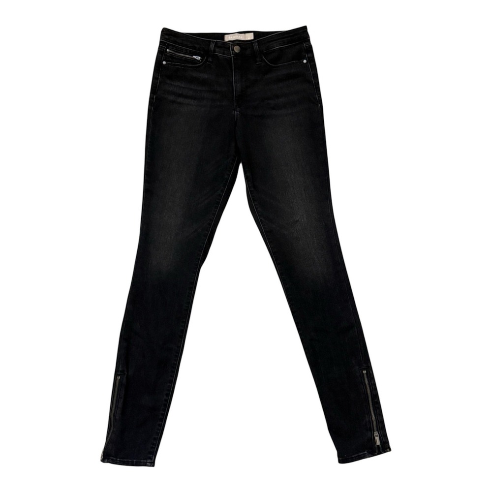 Athleta Sculptek Women 8T Black Wash Zippered Ankle Jeans RN 54023
